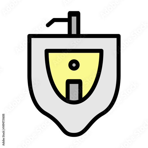 Urinal Vector Filled Icon Design
