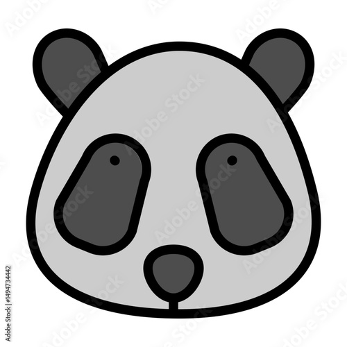 Panda Vector Filled Icon Design
