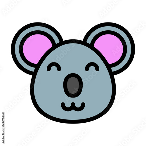 Koala Vector Filled Icon Design