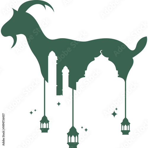 Eid Al-Adha Sacrificial Animals Silhouette Collection