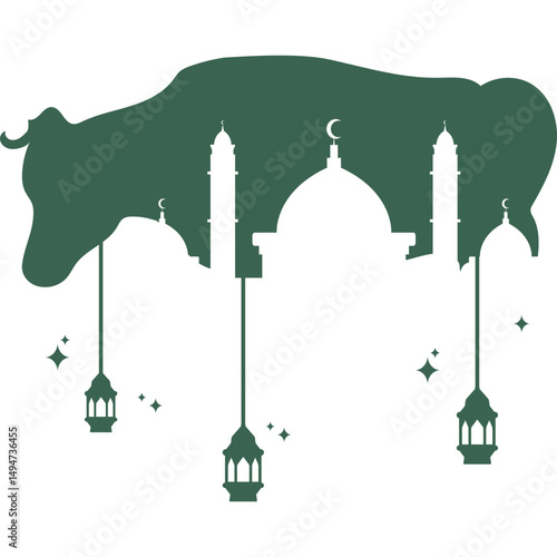 Eid Al-Adha Sacrificial Animals Silhouette Collection