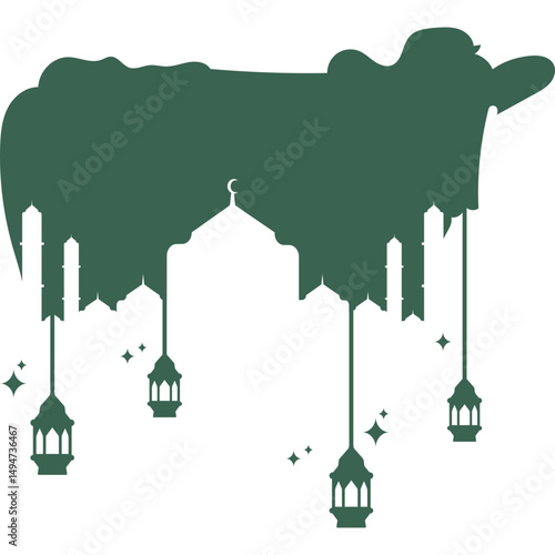 Eid Al-Adha Sacrificial Animals Silhouette Collection