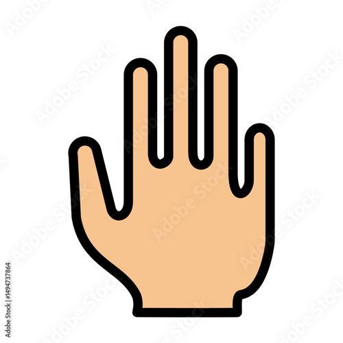 Hold Vector Filled Icon Design