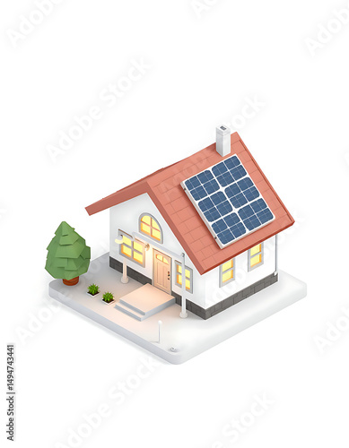 Wallpaper Mural Modern Eco-Friendly House with Solar Panels and Minimal Design Torontodigital.ca