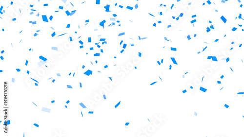 blue and white confetti rain isolated on transparent background ,png celebration and black friday big sale shopping social media design element	