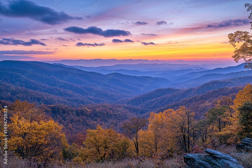 Fototapeta premium panoramic view of mountains at dawn, with soft clouds and pastel hues painting the sky, Generative AI