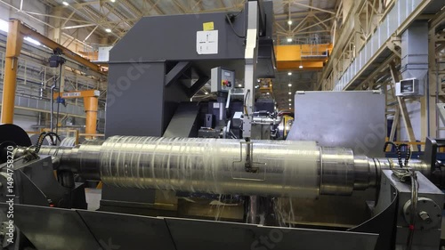 grinding of a large-sized part on a machine