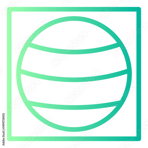 yoga ball gradient icon