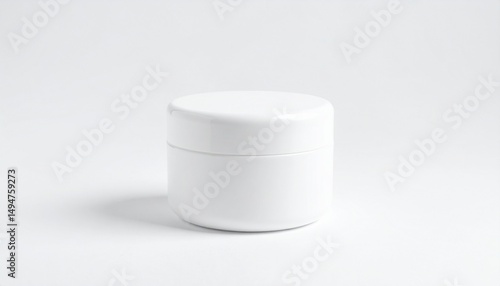 Wallpaper Mural White cosmetic container made of plastic positioned on a crisp white background Torontodigital.ca