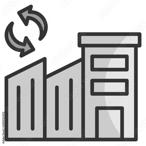 Remanufacturing Icon Element For Design