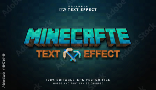 3D Minecrafte text effect - Editable text effect