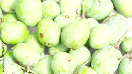 fresh green mangoes