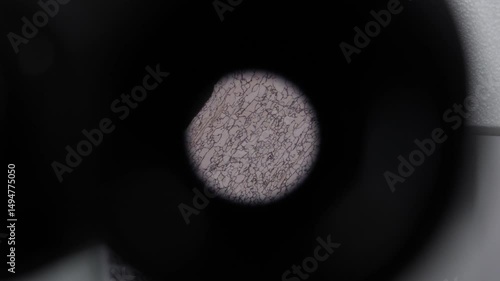 viewing microstructure through a microscope