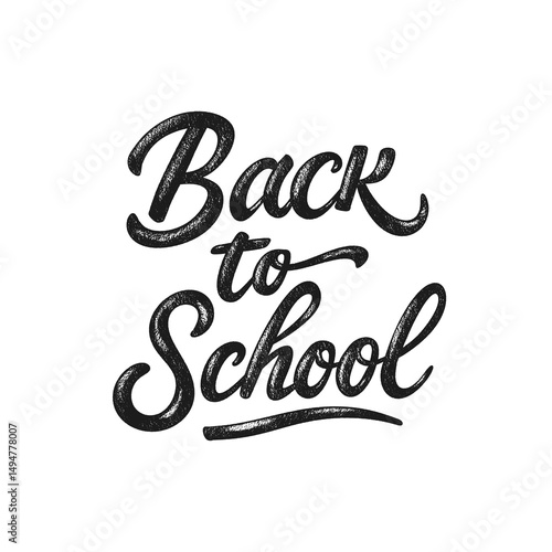 Back to School Typography Design embodies the excitement of a new academic year with vibrant artwork, colorful themes, and educational motifs, fostering a motivating environment for students. Vector 