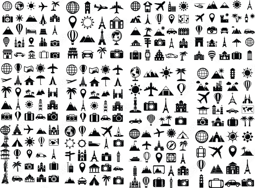 Travel and Tourism Icon Set Travel and Tourism Icon Set