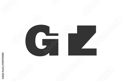 GTZ logo design. Initial letter G T Z bold font style for tech startups, consulting, corporate branding. Creative company name, headlines typography identity, trendy logotype.