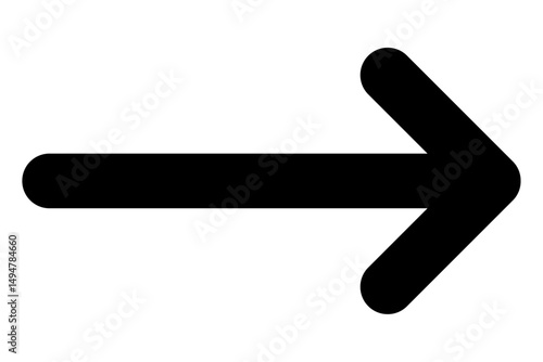 黒い右向き矢印のイラスト