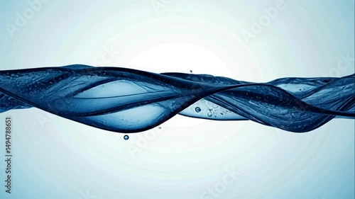 Abstract liquid waves smooth flowing