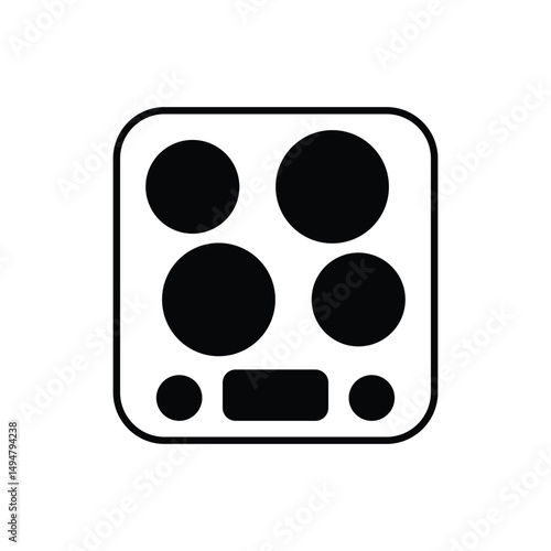 Electric Hob Vector icon