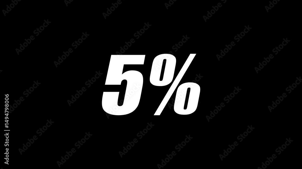 5 Percent Bold Animated Text on White Background 4K Video
5 Percent Bold Animated Text on White Background 4K Video