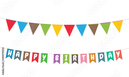 Carnival garland festival flag for birthday party and holiday decoration elements 