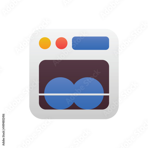 Dish Washer Vector icon