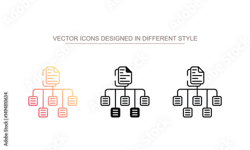 Classification icon design with white background stock illustration