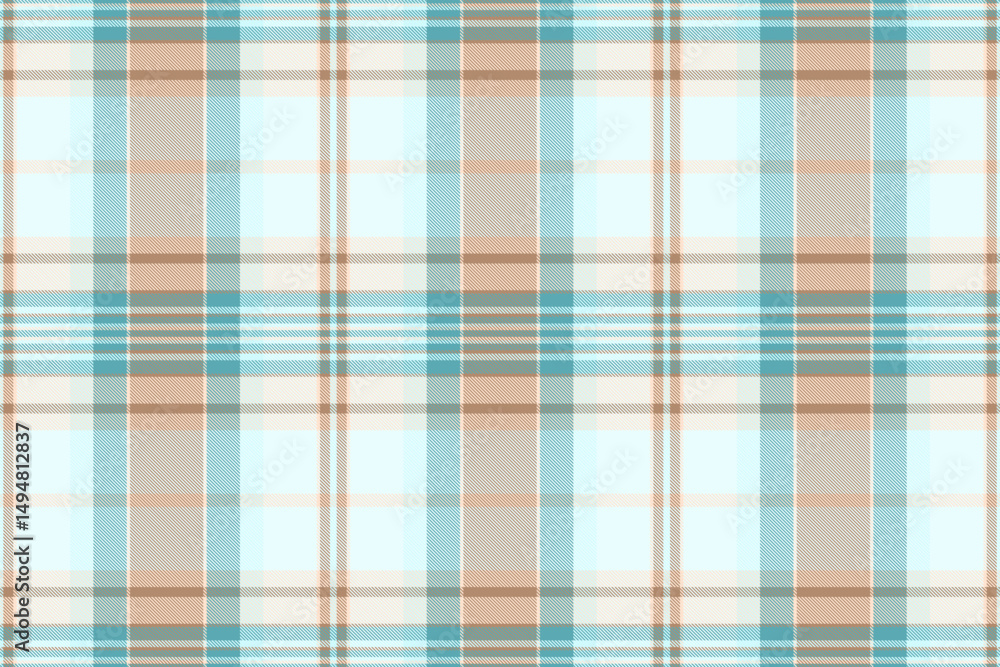 Fototapeta premium Screen seamless check vector, purchase fabric tartan background. Father pattern plaid texture textile in light and white colors.