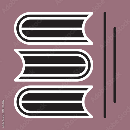 Book Stack icon design