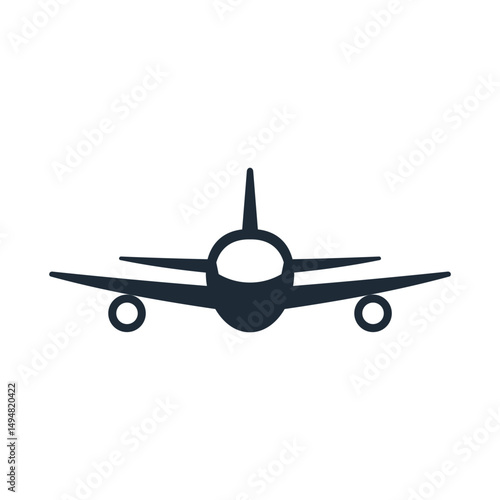 Airplane. Air flight. Vector illustration icon isolated on white background.