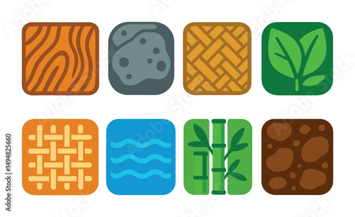 Deflation icon collection for economic analysis and market contraction
