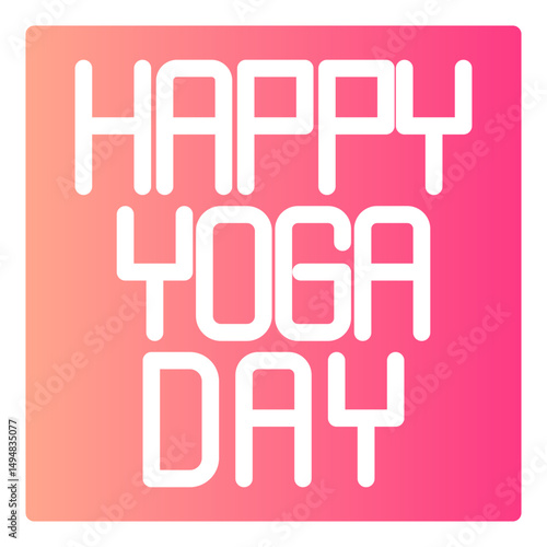 international day of yoga gradient icon