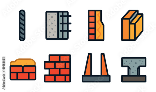 Detective and investigation icons set – flat, magnifying glass, crime-solving tools