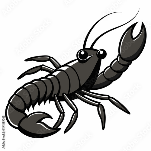 crayfish vector illustration