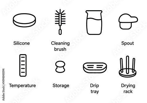 Kitchen essentials: silicone tools and accessories for efficient cleaning and storage