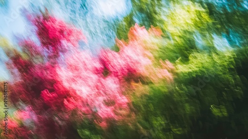 Wallpaper Mural Abstract vibrant floral blur in a garden setting. Torontodigital.ca