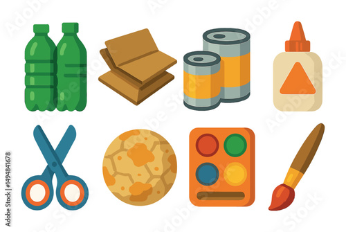 Justice and ethics icons set - flat, outline for law, balance, and fairness themes