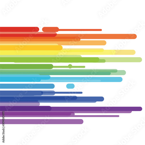 Rainbow colorful gradient horizontal stripes