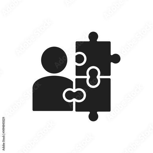 Team Integrating Puzzle Pieces Together Representing Collaboration and Growth