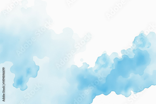 Delicate Light Blue Watercolor Blots
