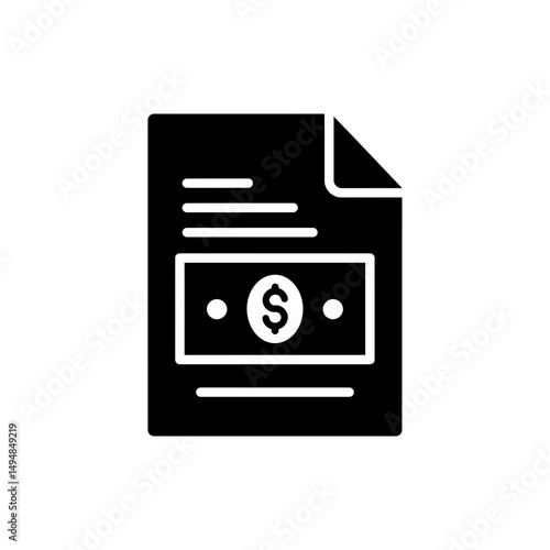 File with Cash Stapled on Top Symbolizing Financial Documentation and Wealth