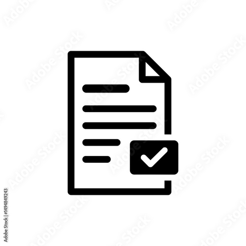 Financial Document with Check Icon for Final Approval Process