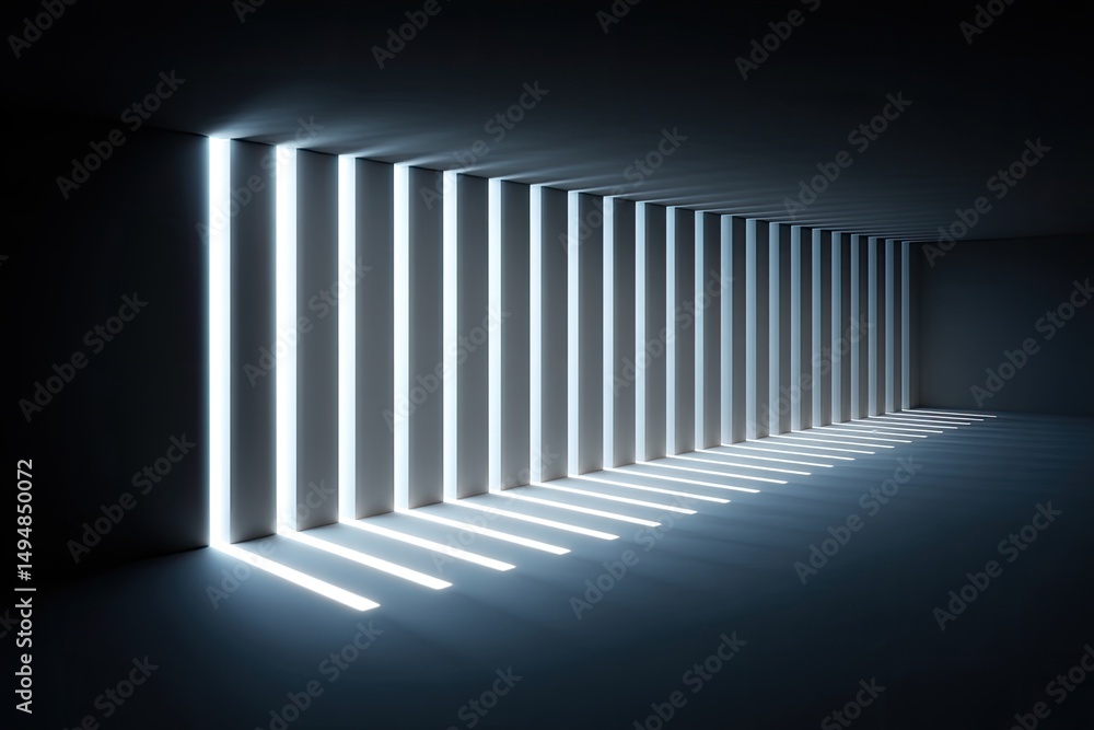 Mysterious Interior of Abstract Illuminated Structure Design Mysterious Interior of Abstract Illuminated Structure Design