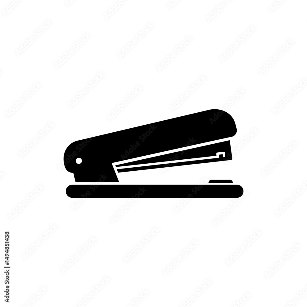 Stapler Pressing Paper for Document Binding in Office Stapler Pressing Paper for Document Binding in Office