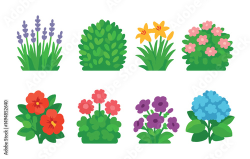 Global finance and economy flat icons set – currency, trade, world business symbols