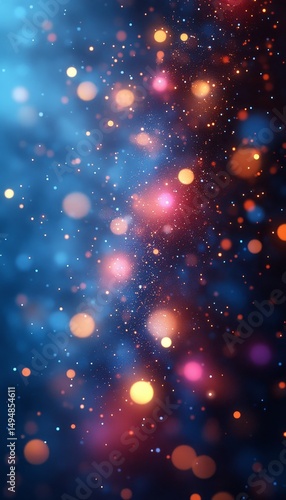 Abstract bokeh lights background, digital art, colorful, festive, vibrant, creative use, wallpaper