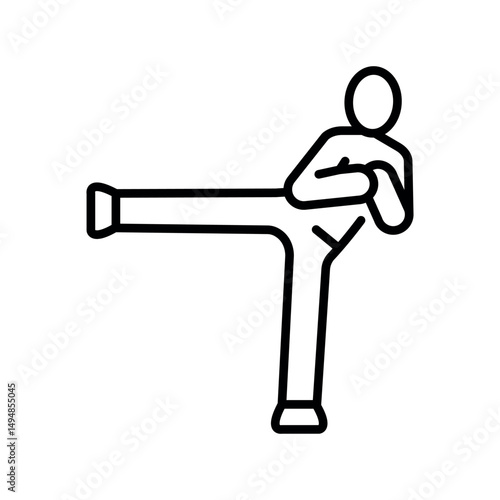 leg workout black line icon for digital and print projects.