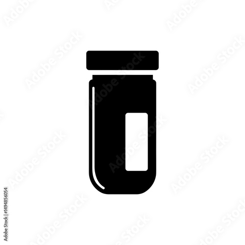 Blood Sample Jar Tilted Representing Blood Testing and Medical Analysis