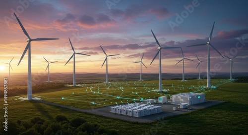 Wind farm with energy storage (1)