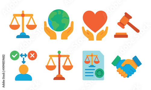 Travel and adventure flat icons set – vacation, trip planning, holiday symbols